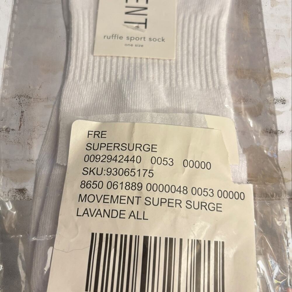 Free People Super Surge Ruffled Socks in Lavender NWT - Picture 4 of 4